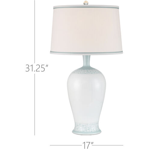 Ketty 31.25 inch 150.00 watt White/Light Blue Table Lamp Portable Light