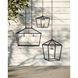 Denison 2 Light 36 inch Black Outdoor Linear Lantern Pendant
