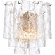 Fire and Ice Sconce Wall Light in Clear Glass