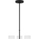 Emile 3 Light 16 inch Midnight Black Chandelier Ceiling Light