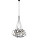 Cape Breton 7 Light 25 inch Buffed Nickel And Graphite Pendant Ceiling Light