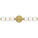 Lisa McDennon Trigo LED 6 inch Lacquered Brass Sconce Wall Light