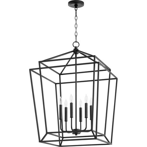 Monument 6 Light 21 inch Noir Foyer Pendant Ceiling Light