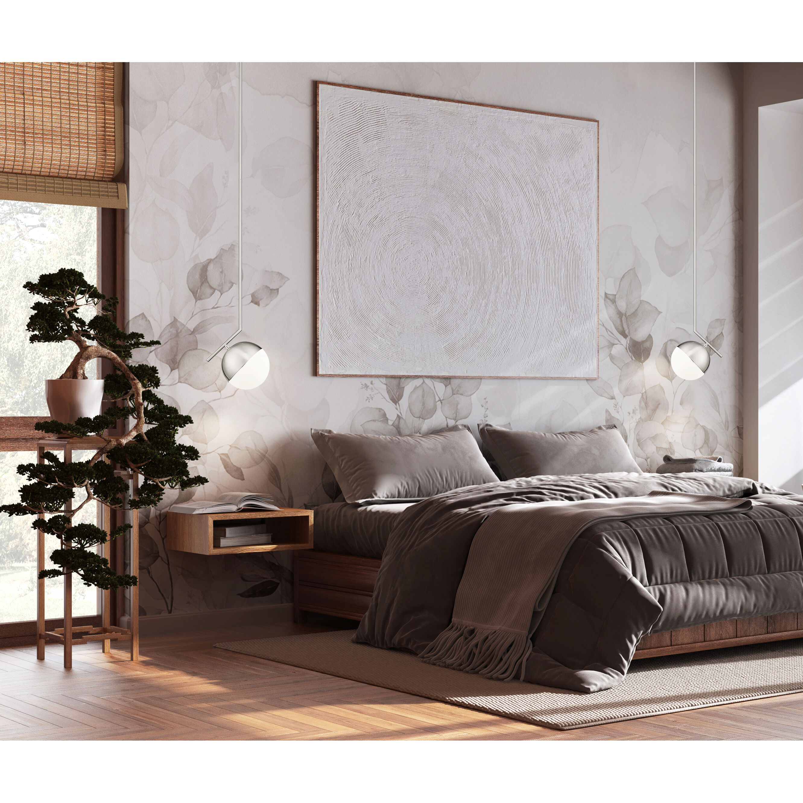 Realm Sphere 1 Light 10.75 inch Brushed Nickel Pendant Ceiling Light