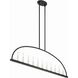 Abbott 11 Light 54 inch Black Linear Chandelier Ceiling Light