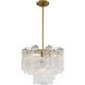 Addis 4 Light 17.75 inch Aged Brass Chandelier Ceiling Light in Clear