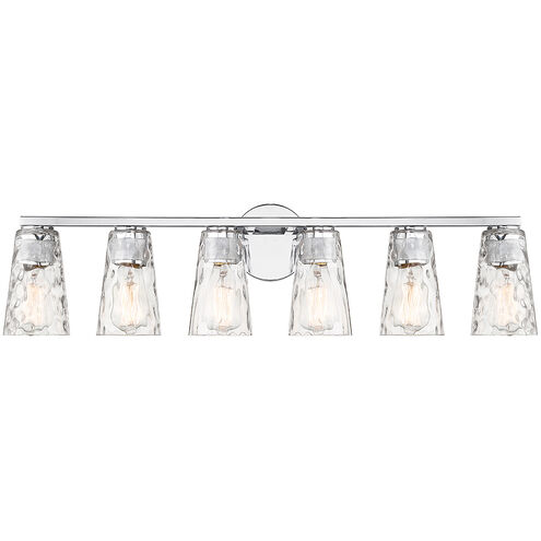 Gordon 6 Light 34 inch Chrome Bathroom Vanity Light Wall Light