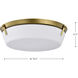 Rowen 4 Light 18.5 inch Natural Brass Flush Mount Ceiling Light