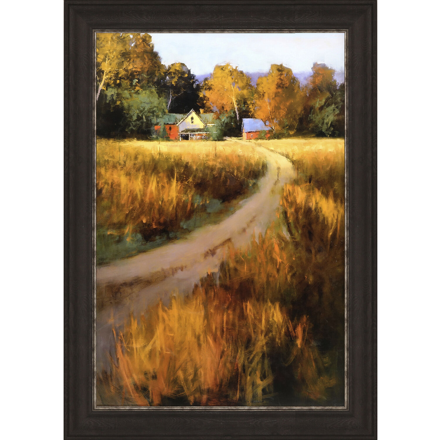 Landscapes Yellow and Green and Multi and Red Framed Art