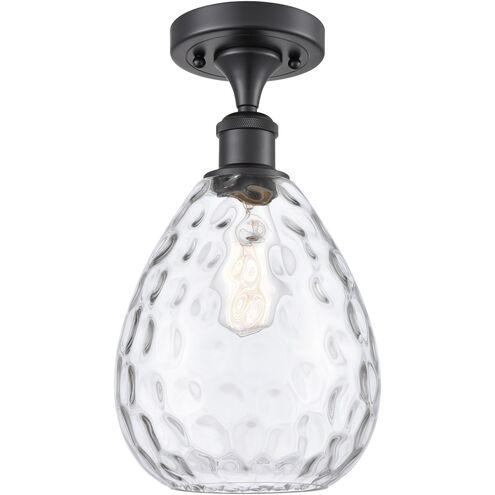 Ballston Large Waverly 1 Light 8 inch Matte Black Semi-Flush Mount Ceiling Light, Ballston