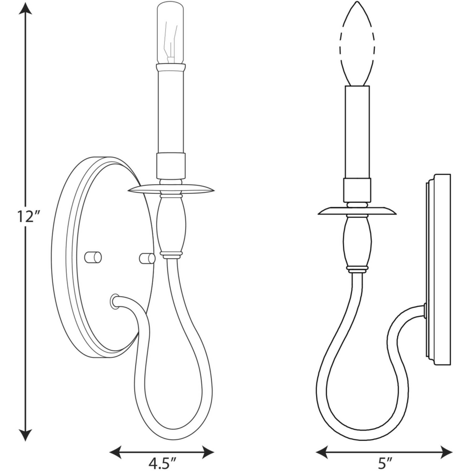 Durrell 1 Light 5 inch Matte Black Wall Bracket Wall Light
