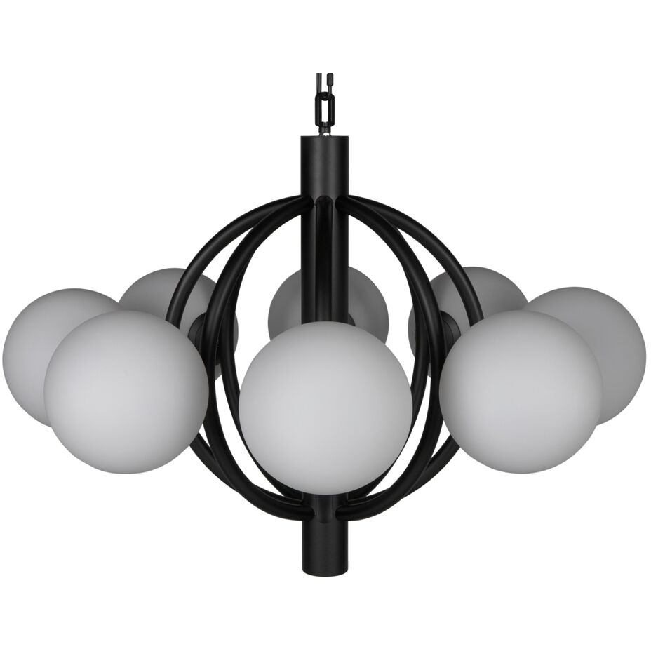 Carousel 8 Light 36 inch Matte Black Chandelier Ceiling Light