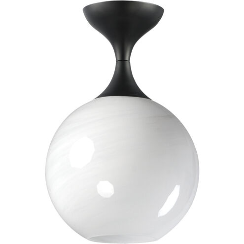 Neve 1 Light 9 inch Black Semi-Flush Mount Ceiling Light