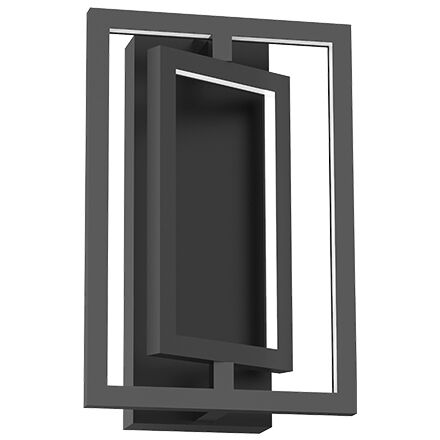 Mondrian LED 8 inch Black Semi-Flush Mount Ceiling Light