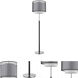 Roosevelt 62 inch 100.00 watt Espresso/ Brushed Nickel Floor Lamp Portable Light