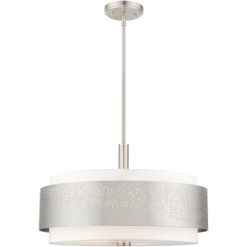 Noria 5 Light 24 inch Brushed Nickel Chandelier Ceiling Light