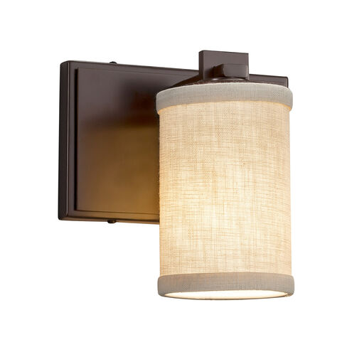 Textile LED 7 inch Brushed Brass Wall Sconce Wall Light