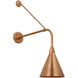 Thomas O'Brien Academy Barn Light LED 32.75 inch Soft Copper Anchored Rex Barn Light in 9" Soft Copper Conical Savannah Shade