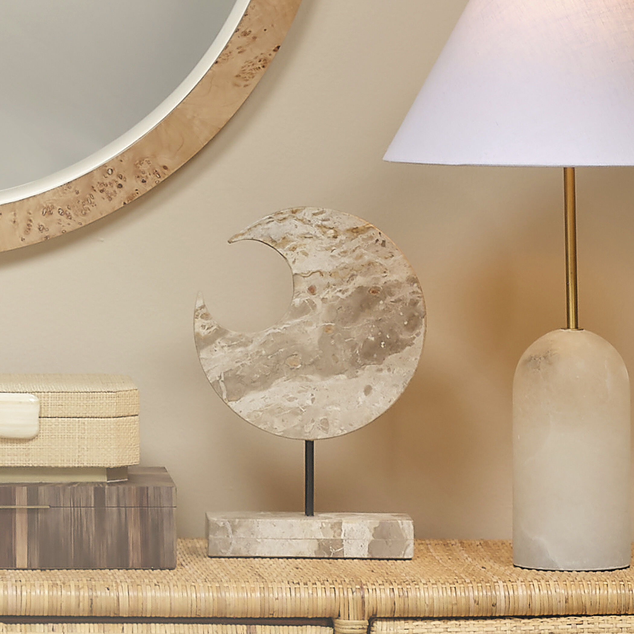 Crescent 15 X 10 inch Marble Stand Sculpture