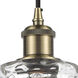 Ballston Candor 1 Light 5 inch Antique Brass Mini Pendant Ceiling Light in Incandescent, Clear Glass, Ballston