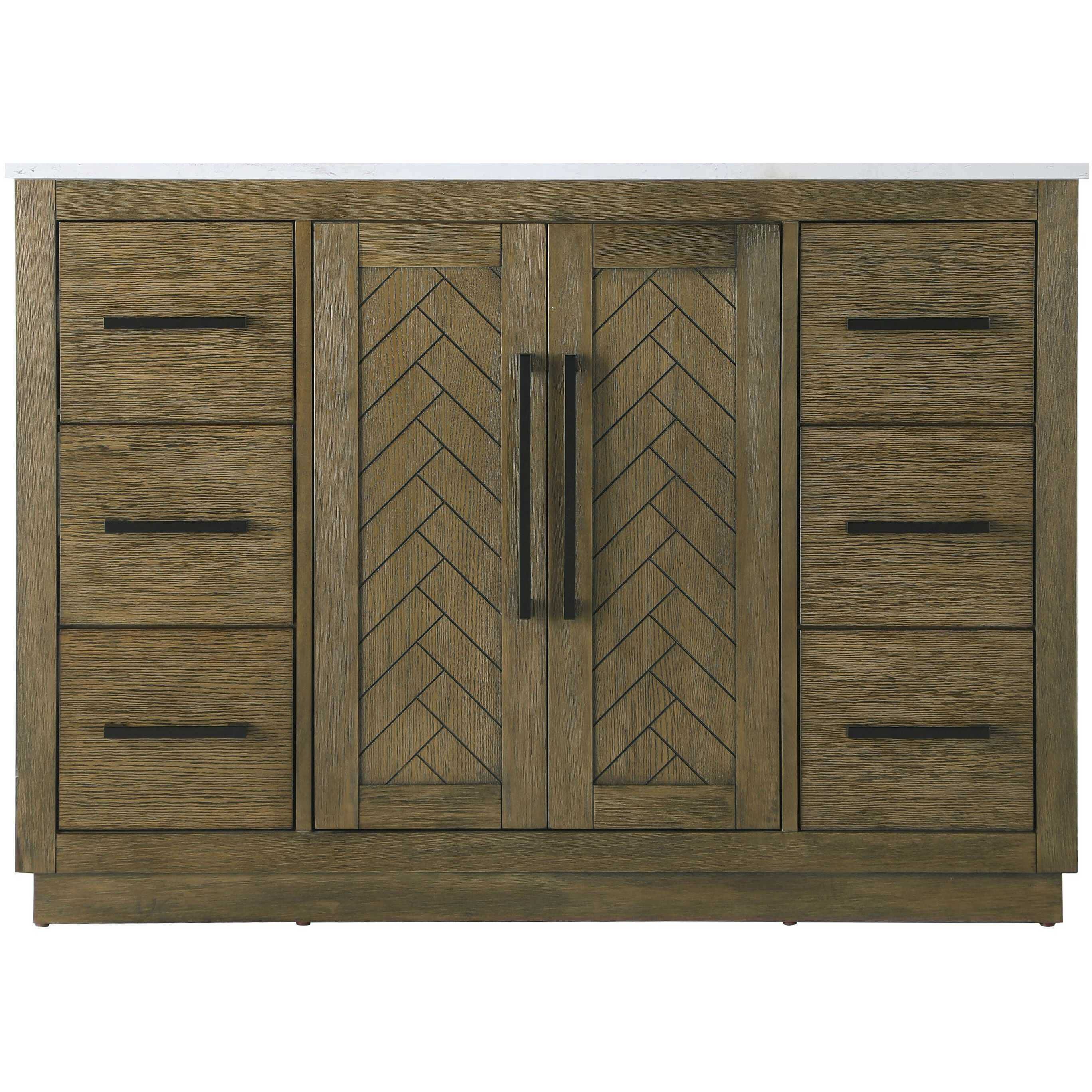 Chase 48 X 34 inch Hazel Oak Bathroom Vanity Cabinet