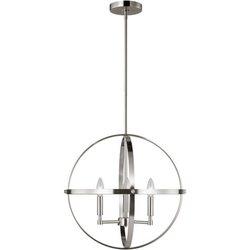 Exmoore 3 Light 19 inch Brushed Nickel Pendant Ceiling Light