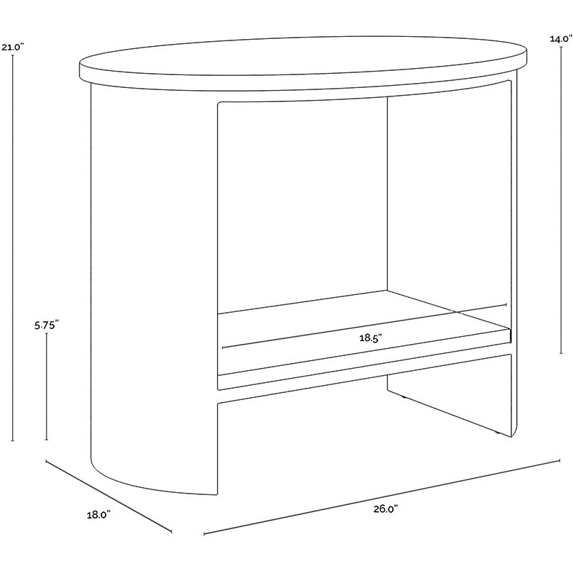 Roshni 26 X 21 inch Natural / Antique Gold Side Table