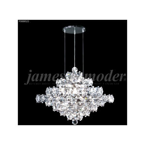 Continental Fashion 13 Light 21 inch Silver Crystal Chandelier Ceiling Light