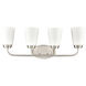 Winslow 4 Light 28 inch Brushed Nickel Vanity Light Wall Light
