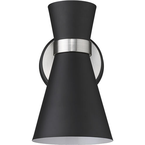 Soriano 1 Light 5.5 inch Matte Black and Brushed Nickel Wall Sconce Wall Light