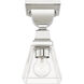 Mission 1 Light 5 inch Polished Chrome Flush Mount Ceiling Light