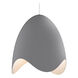Waveforms LED 23 inch Dove Grey Pendant Ceiling Light