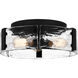 Angora 3 Light 15 inch Matte Black Flush Mount Ceiling Light