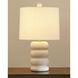 Girault 20.5 inch 150 watt Beige and Antique Brass Table Lamp Portable Light