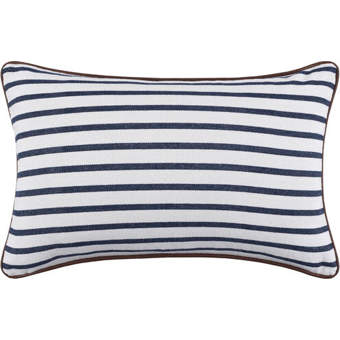 Charlize 22 inch Navy Pillow Kit in 14 x 22, Lumbar