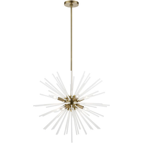 Uptown 8 Light 26 inch Antique Brass Pendant Chandelier Ceiling Light