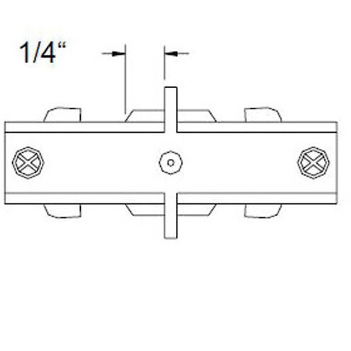 L Track 120 Brushed Nickel Track Component Ceiling Light