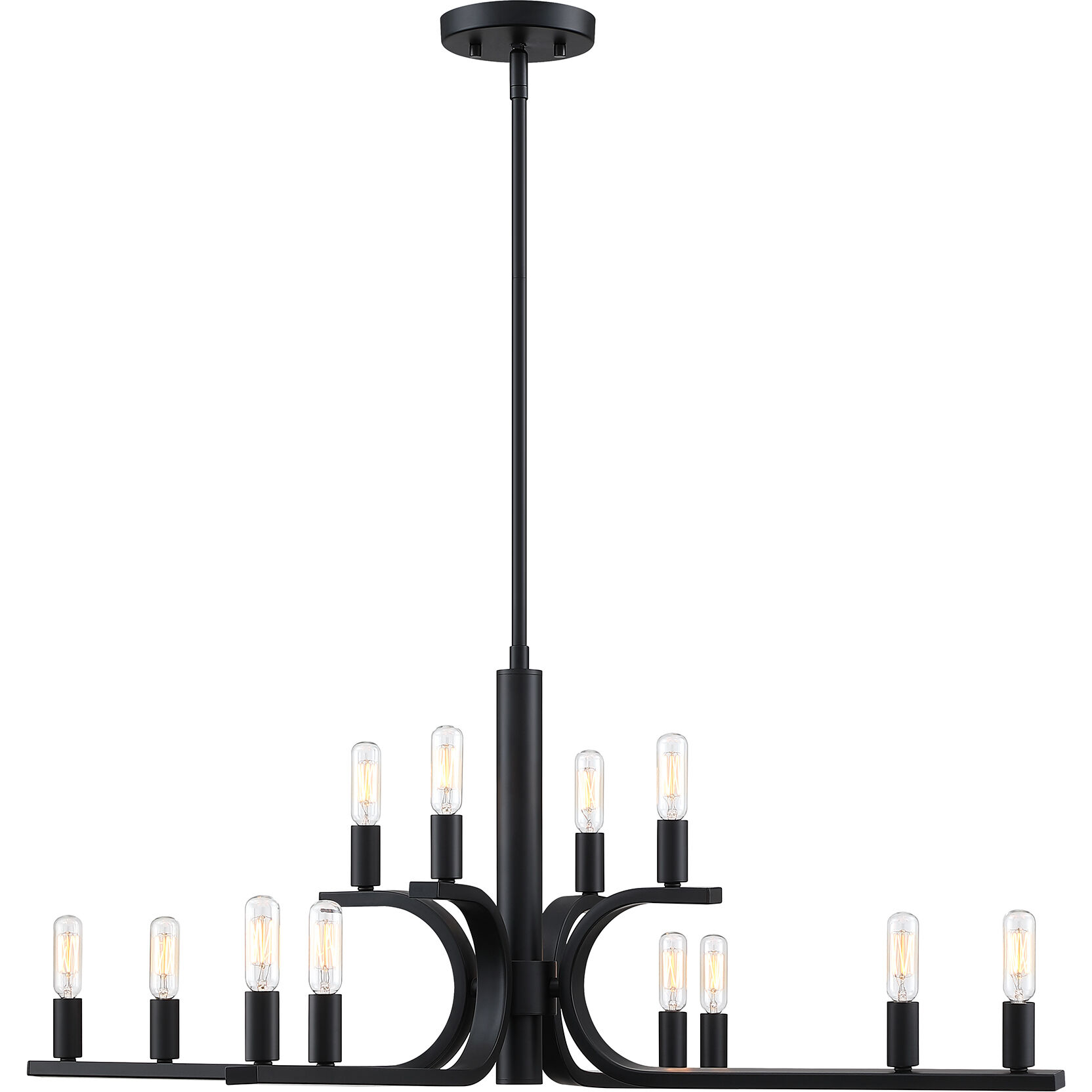 Skye 12 Light 35.5 inch Matte Black Chandelier Ceiling Light