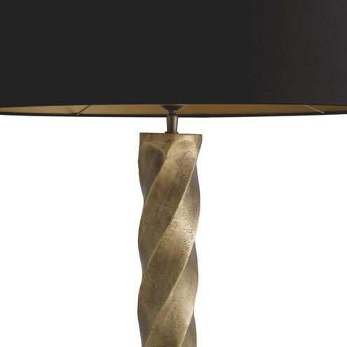 Costanza 38.58 inch 40.00 watt Vintage Brass with Black Granite Base Table Lamp Portable Light