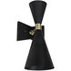 Ariel 1 Light 8 inch Matte Black with Antique Brass Sconce Wall Light