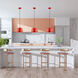 Allison 1 Light 10 inch Shiny Red Mini Pendant Ceiling Light