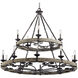 Taulbee 15 Light 44 inch Weathered Zinc Chandelier 2 Tier Large Ceiling Light, 2 Tier