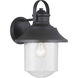 Weldon 1 Light 15 inch Textured Black Outdoor Wall Lantern, Large