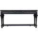 Colonial 72 X 20 inch Distressed Black Sofa Table