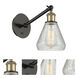 Ballston Conesus 1 Light 6 inch Black Antique Brass Sconce Wall Light