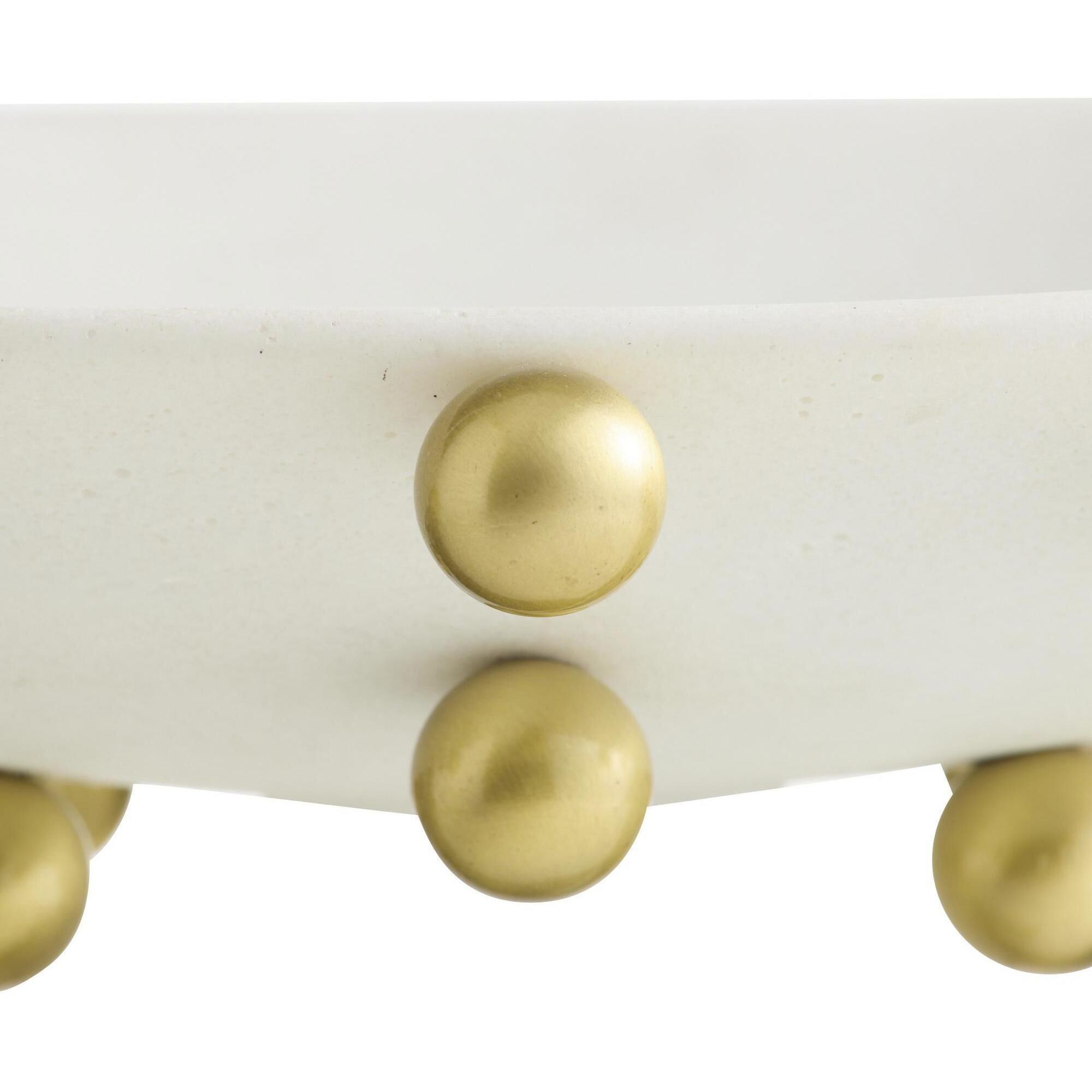 Katherine Ivory and Antique Brass Centerpiece