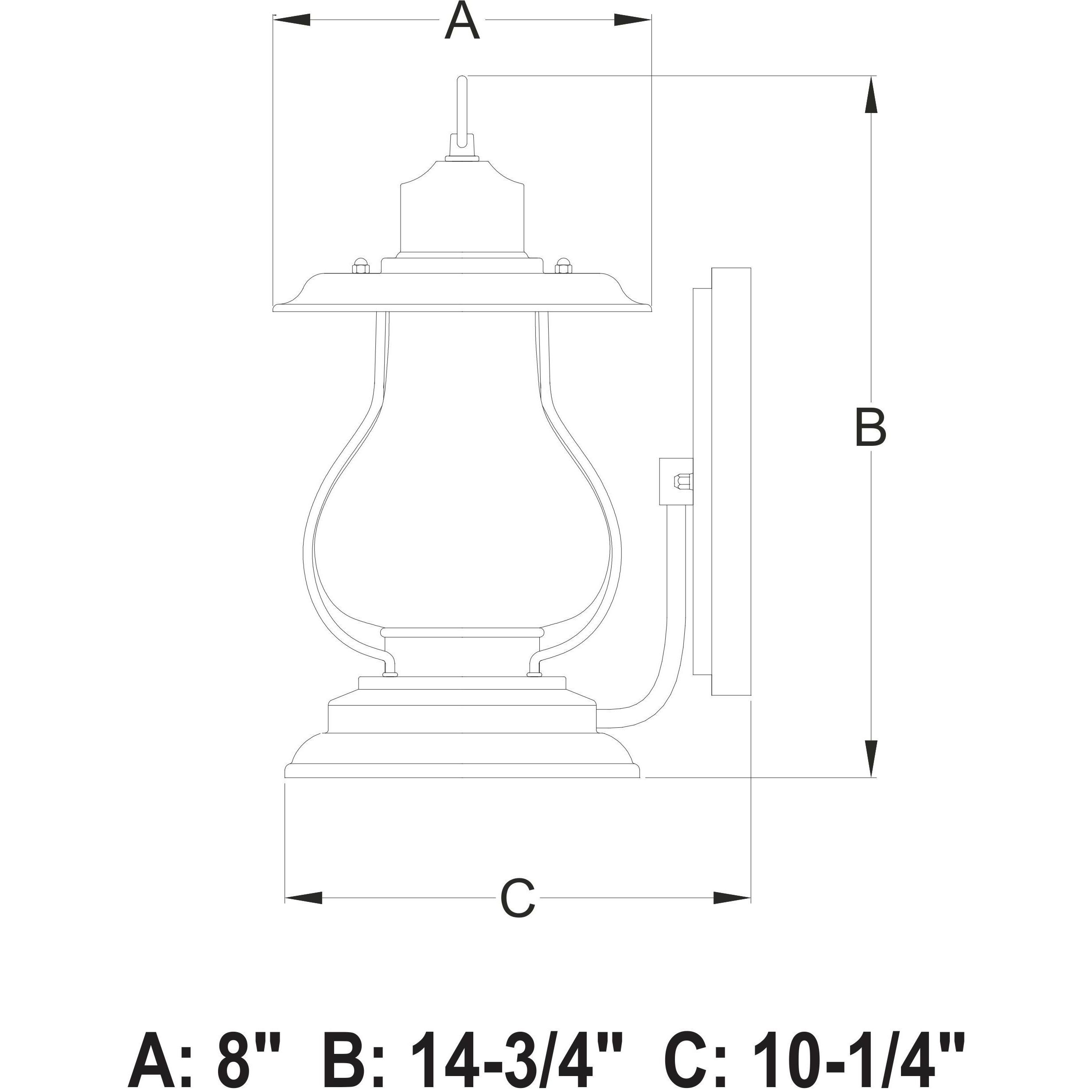 Dockside LED 14.75 inch Weathered Patina Outdoor Wall