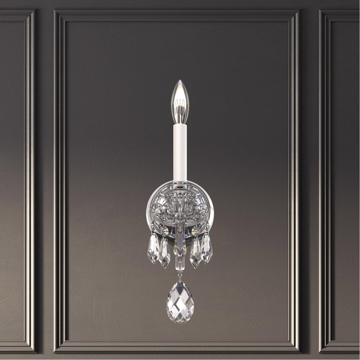 Hamilton Nouveau 1 Light 7.5 inch Polished Silver Wall Sconce Wall Light