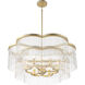 Azura 6 Light 28 inch Heirloom Brass Scalloped Pendant Ceiling Light
