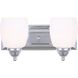 Madison 2 Light 14 inch Chrome Vanity Light Wall Light